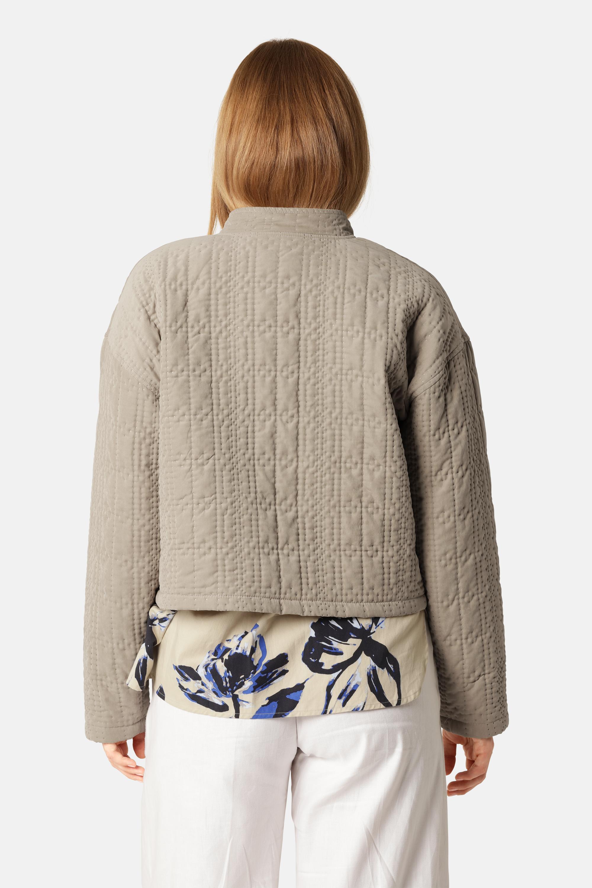 Kurze Steppjacke - Greige